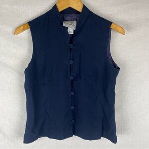Vintage Stonebridge 100% Silk Navy Vest